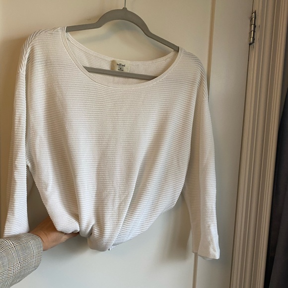 Aritzia / Wilfred Fine Knit Sweater (White) - Picture 5 of 8